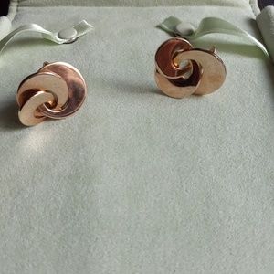 Vintage Bartek goldtone clip earrings